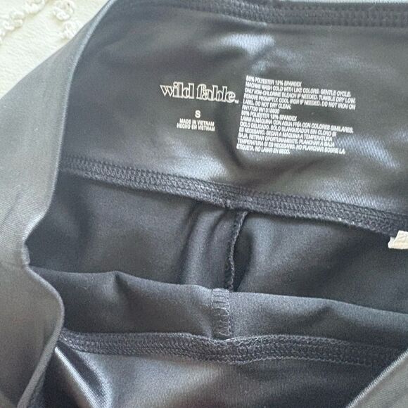 Wild Fable Shiny Black Kids Leggings - Picture 4 of 4